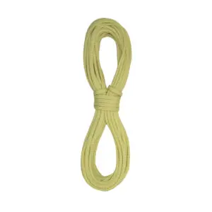 A coiled Sterling RIT 900 6.8mm Hollow Braid is displayed against a white background. The rope is neatly looped and secured in the middle with a section tied around itself.