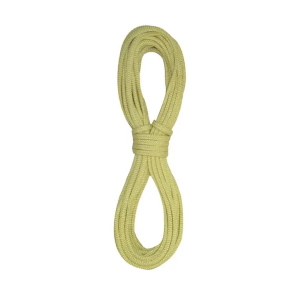 A coiled Sterling RIT 900 6.8mm Hollow Braid is displayed against a white background. The rope is neatly looped and secured in the middle with a section tied around itself.