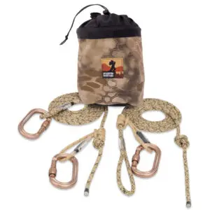 Ape Canyon Outfitters 8mm Resc Tech Saddle Hunting Combo with Screw Lock Carabiners