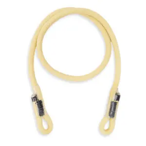 The RNA 8mm RIT Eye & Eye with reinforced loops at both ends. The loops are secured with black bindings. The RNA 8mm RIT Eye & Eye is neatly coiled into an oval shape against a white background.