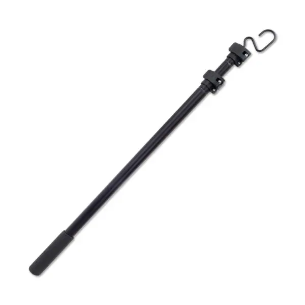 A JRB Maverick Pole with a foam handle on one end and a hook on the other. The rod features adjustable segments secured with clamps.
